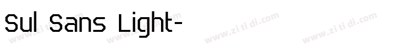 Sul Sans Light字体转换